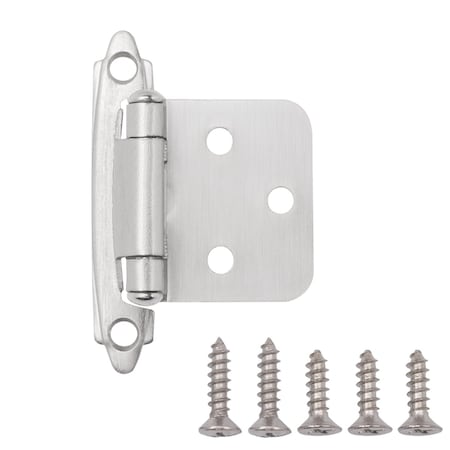 South Main Hardware Satin Nickel 3/8-in. Inset Hinge (10-pairs) SH7114-SN-10